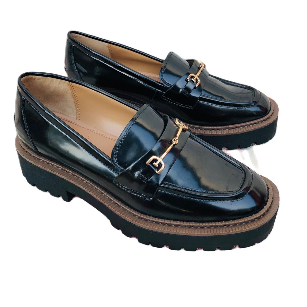 Sam Edelman Laurs Platform Lug Sole Loafer Women’s Size 9 Classic Black Shoe